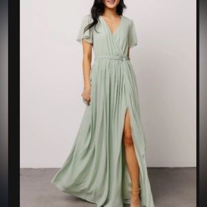 Baltic born, Feel ready for anything in this sage green boho dress.